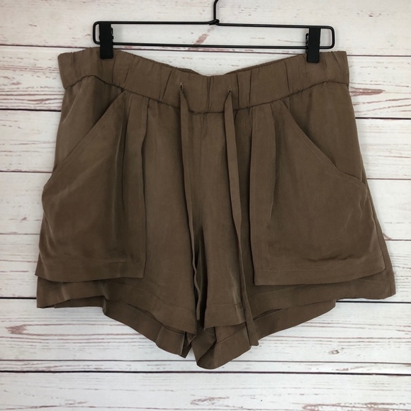 Ann Taylor Pants - Ann Taylor 100% Cupro Safari Drawstring Shorts S